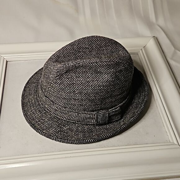 Men's Herringbone Fedora size Medium - Picture 5 of 10
